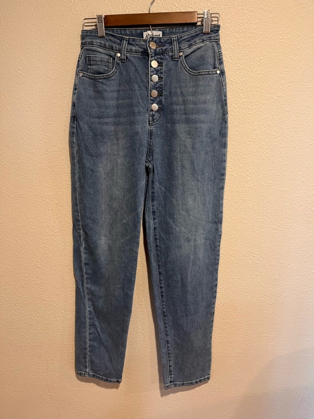 Abound High Rise Tapered Straight Mom Jeans Button Fly Size 26